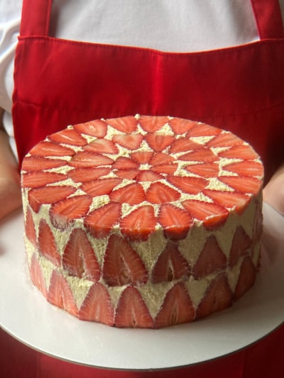 Red Apron Fraisier Cake Whole